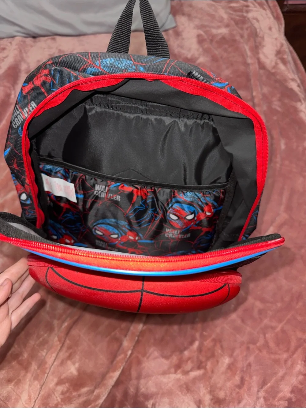 Spiderman Kids Blue and Red Backpack with Matching Lunch Bag